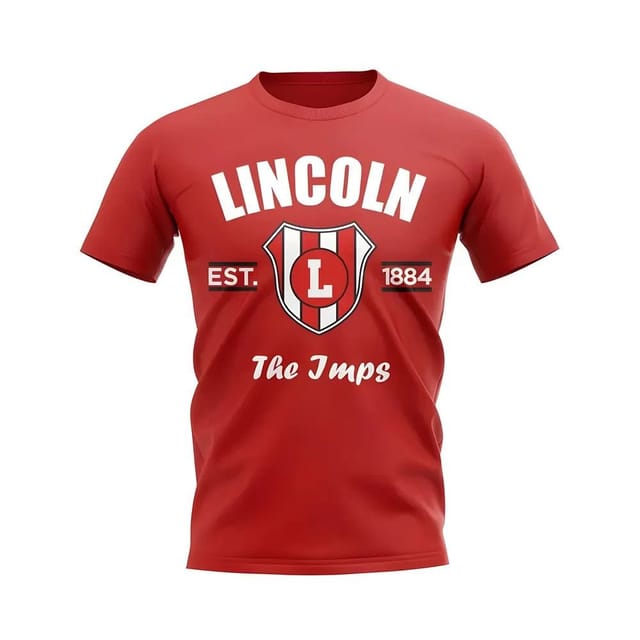 Lincoln Lincoln Men's Personalised Established Football T-Shirt in Red - 2