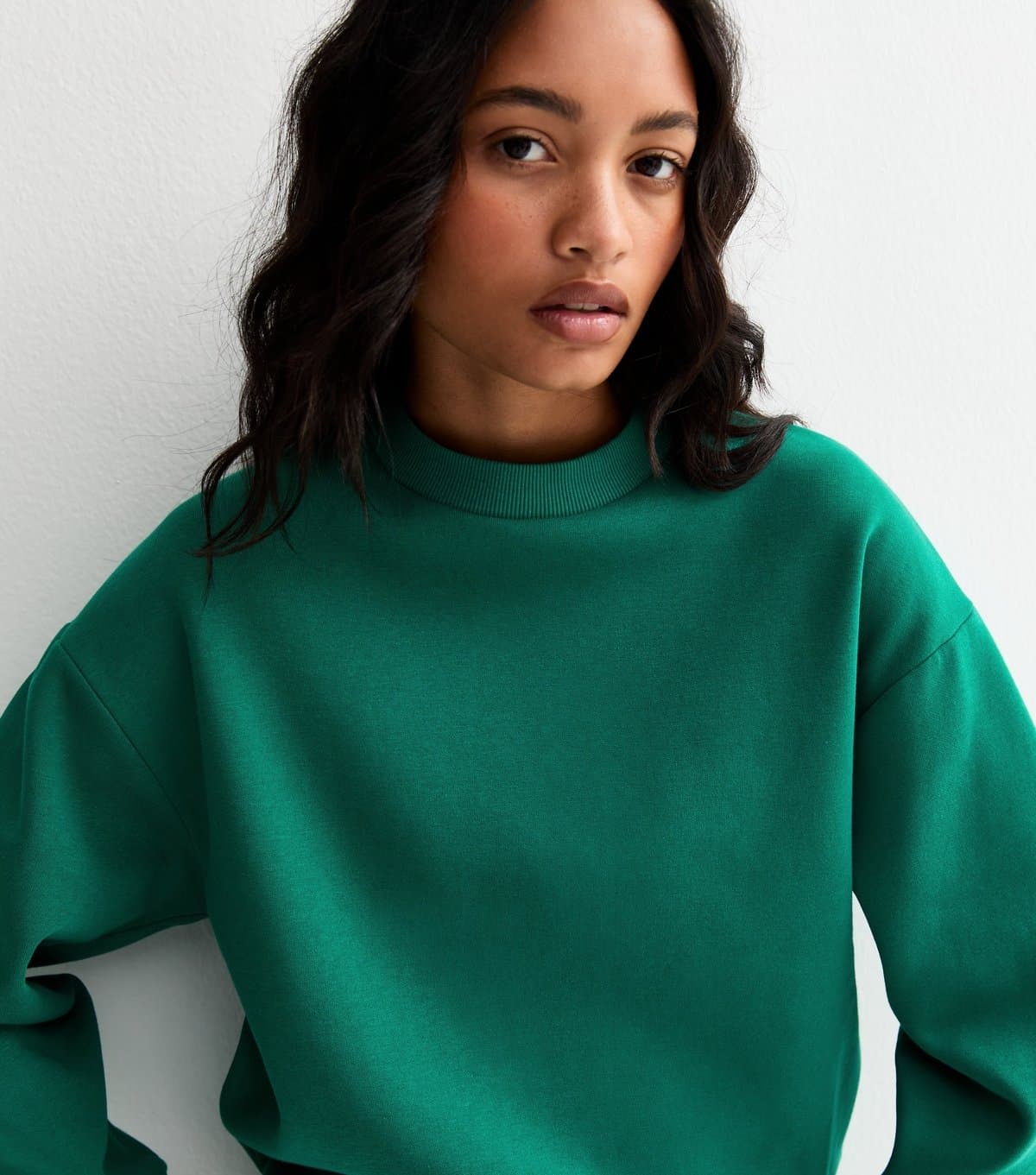 New Look New Look Green Jersey Crew Neck Sweatshirt