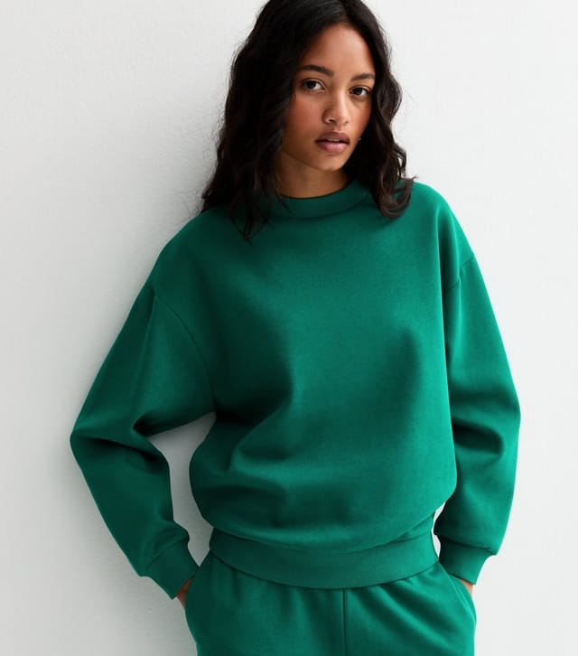 New Look Women's Green Crew Neck Sweatshirt New Look - 2