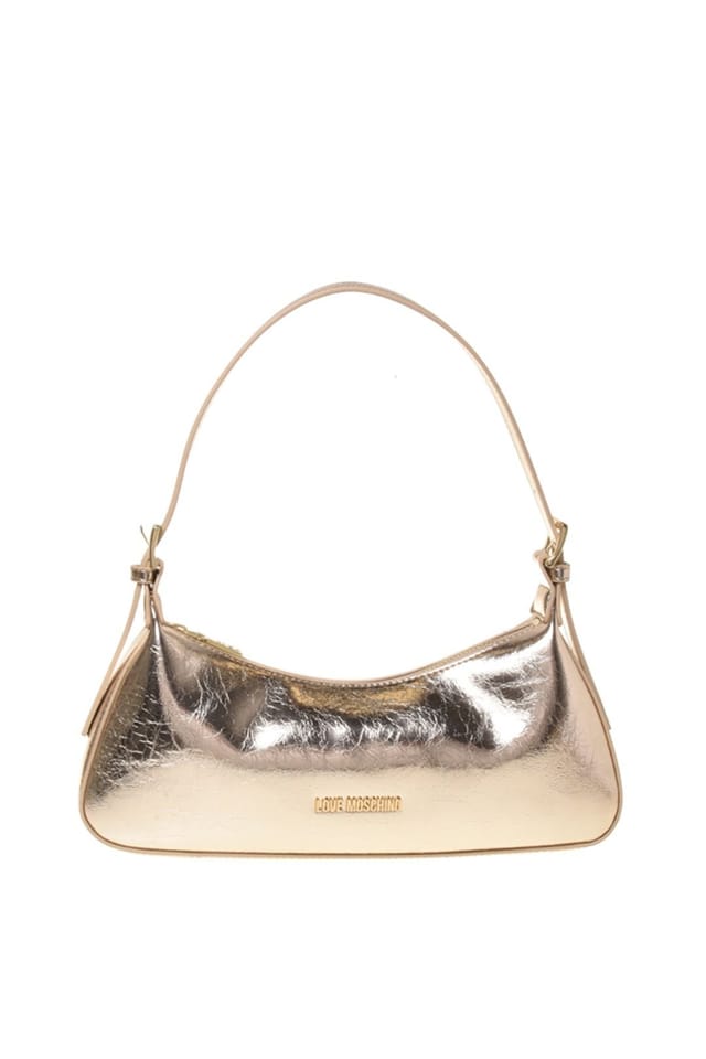 Love Moschino Love Moschino Women's Metallic Hobo Shoulder Bag Gold - 3