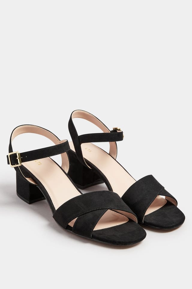 Long Tall Sally Long Tall Sally Women's Cross Over Block Heels in Black - 2