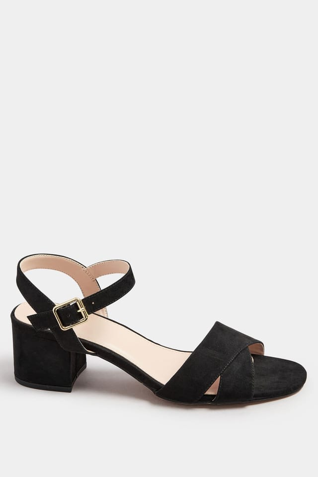 Long Tall Sally Long Tall Sally Women's Cross Over Block Heels in Black - 3