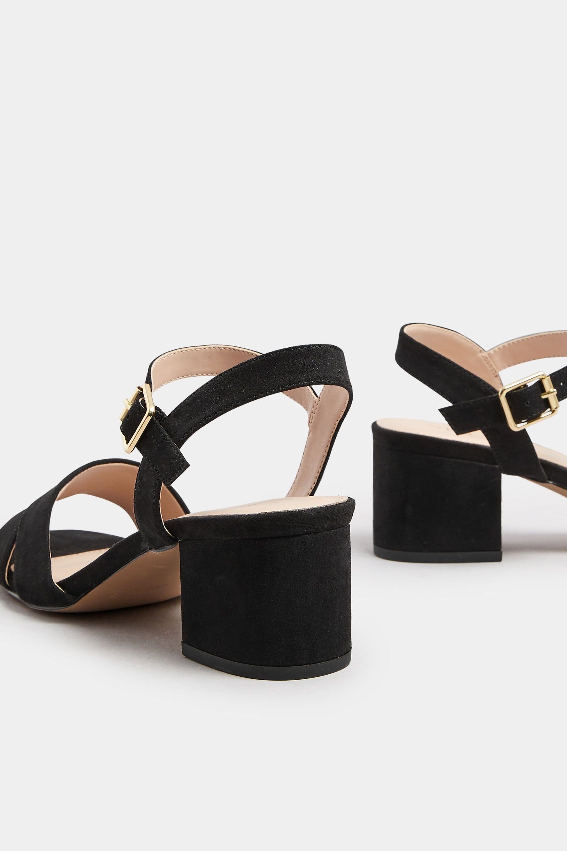 Long Tall Sally Long Tall Sally Women's Cross Over Block Heels in Black - 4