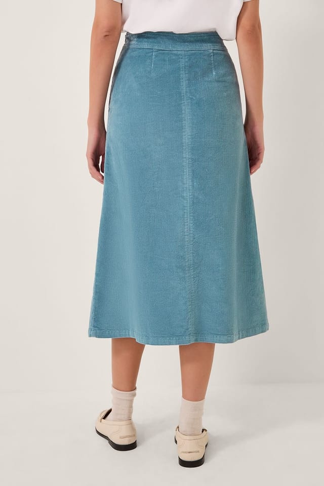 Monsoon Monsoon Women's Malika Corduroy Midi Skirt Blue in Pale Blue - 2