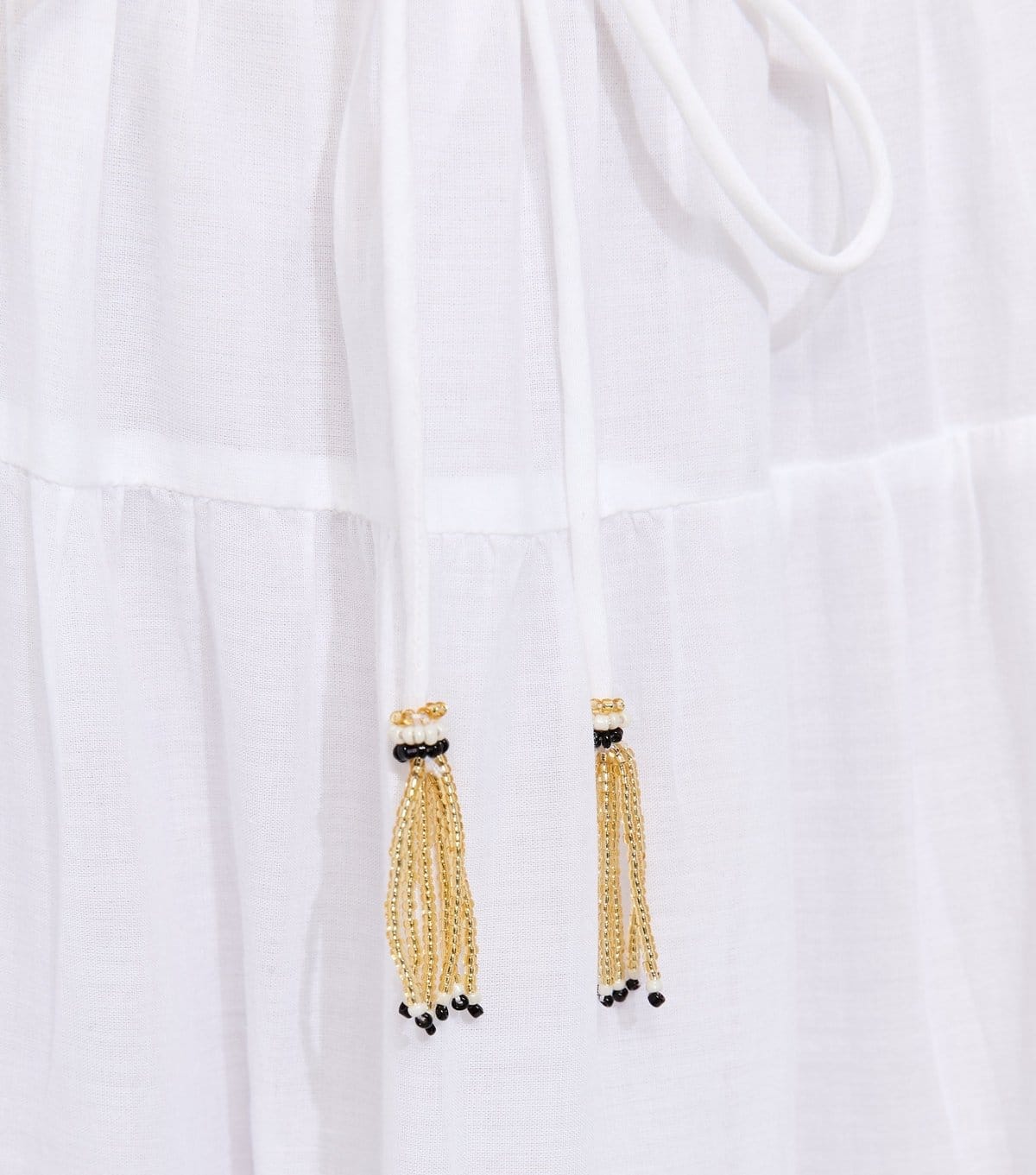 New Look Women's White Cotton Tiered Maxi Skirt New Look - 4