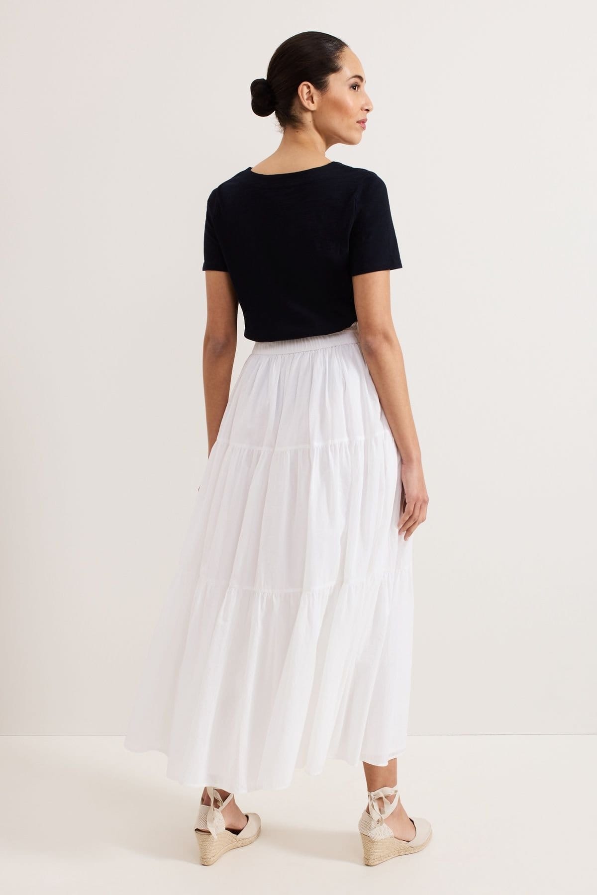 Phase Eight Phase Eight Women's Alva Tiered Maxi Skirt in White - 4