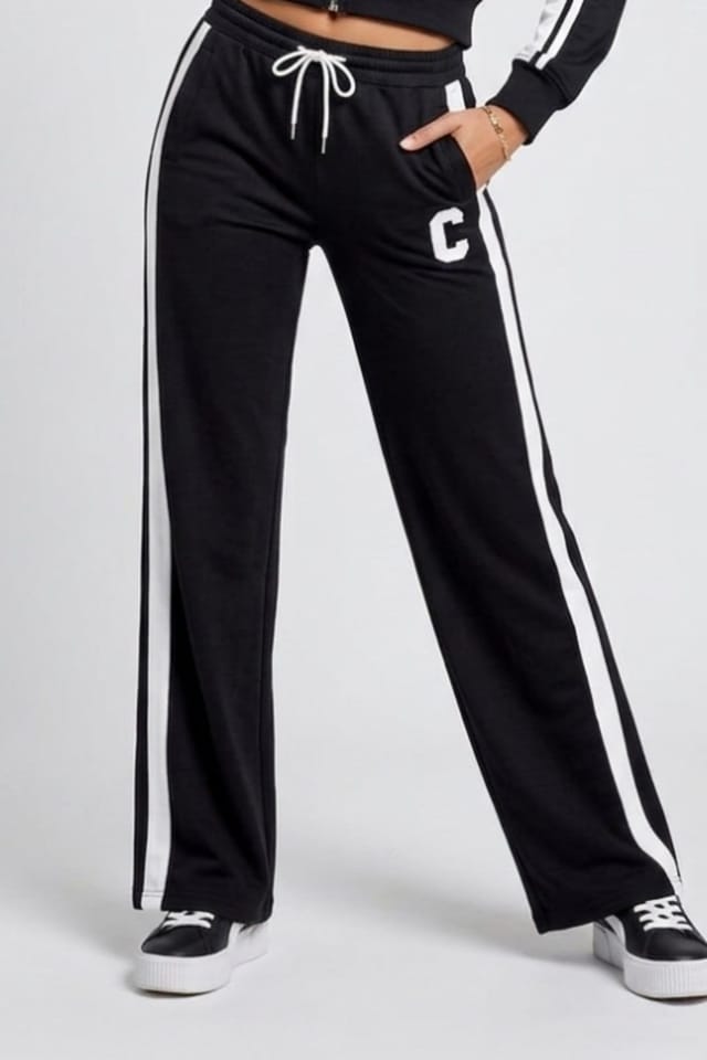 STYLEWISE STYLEWISE Women's Fleece Co-ord Zip-Up Jacket & Jogger Set in Black - 3