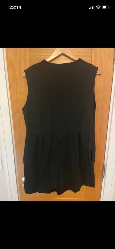 ASOS Design Asos Design black Playsuit jumpsuit with pockets - 1
