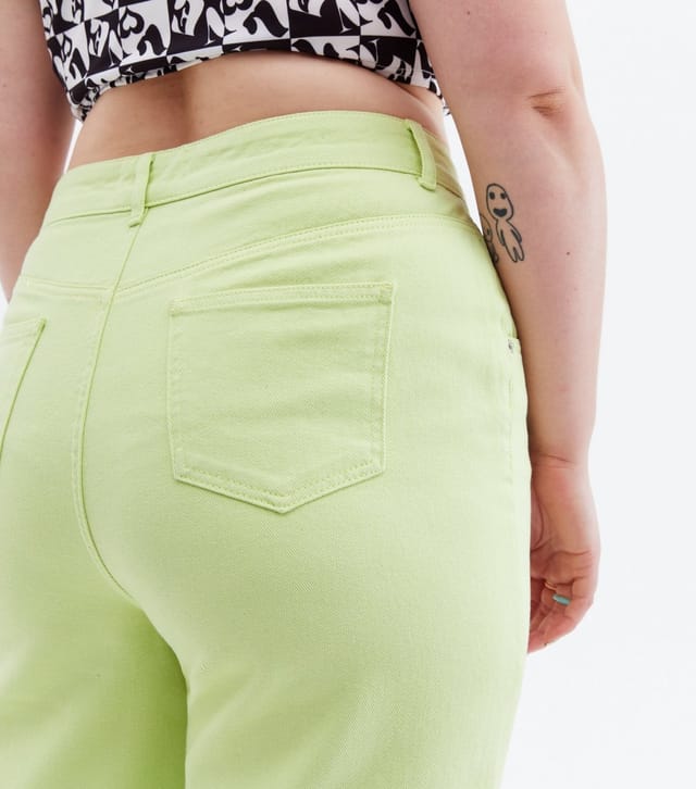 New Look Women's Always Stand Out Plus Size Lime Green Tapered Jeans Curves New Look - 3