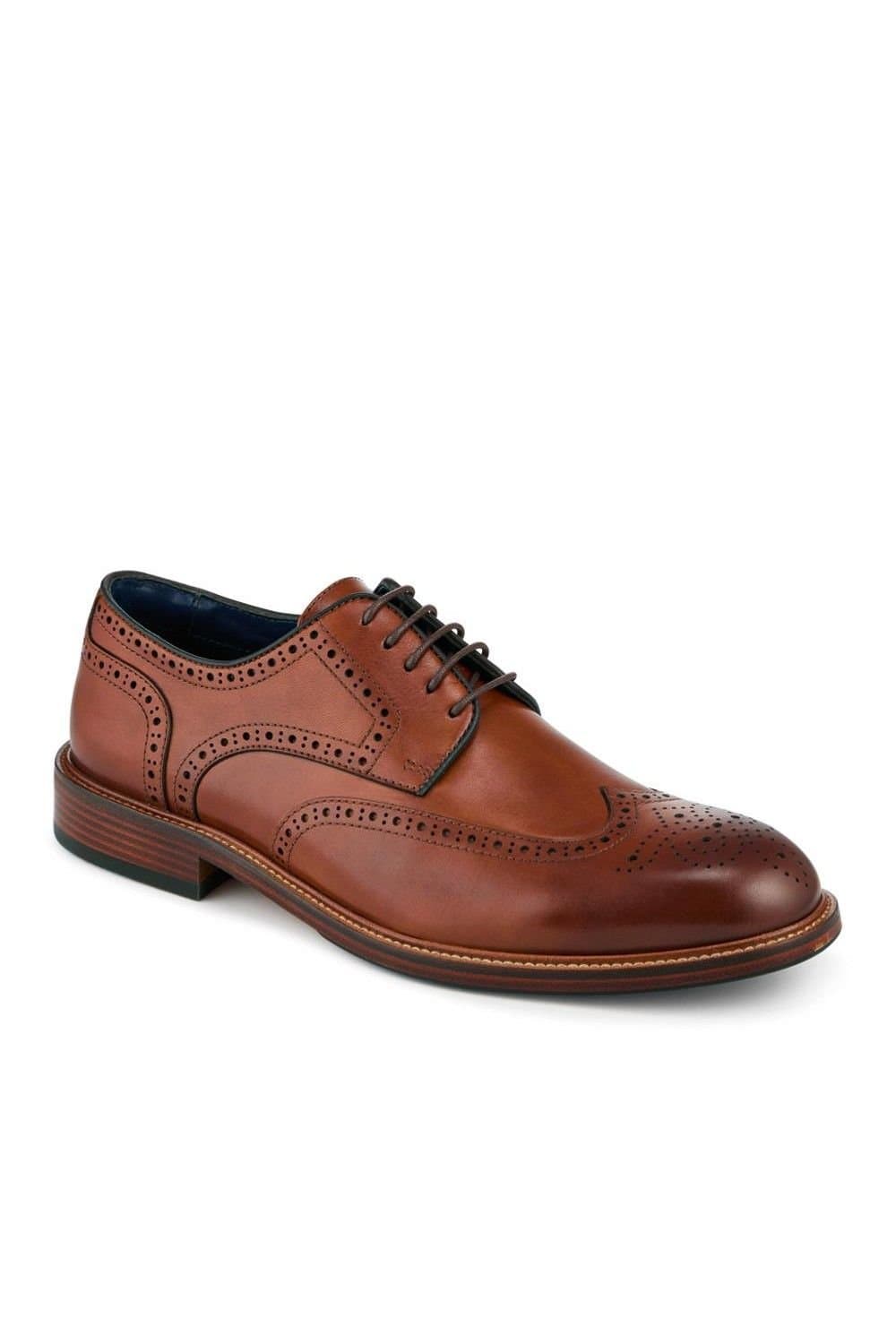 Jones Bootmaker Jones Bootmaker Men's Maisen Smart Leather Lace Up Shoes in Tan