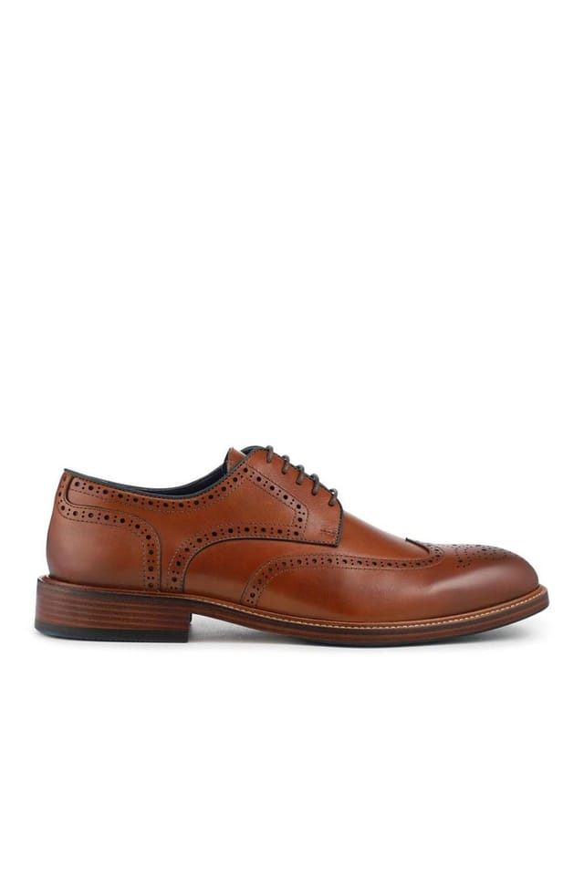 Jones Bootmaker Jones Bootmaker Men's Maisen Smart Leather Lace Up Shoes in Tan - 3