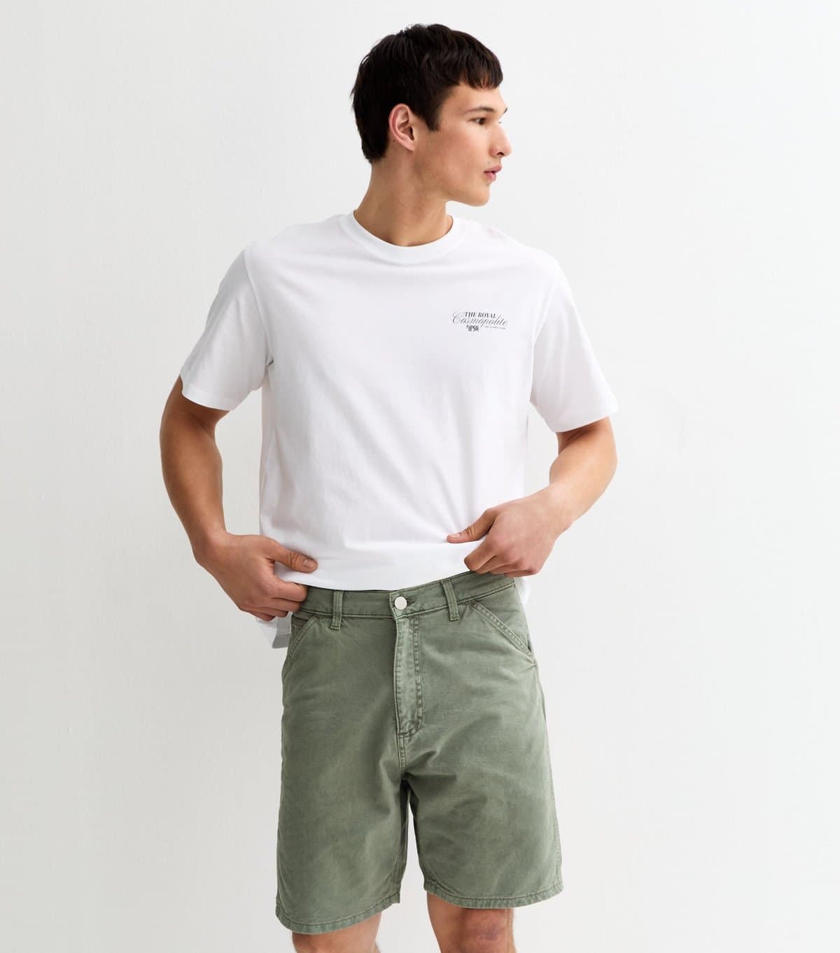 jack & jones Men's Light Khaki Worker Shorts Jack & Jones New Look