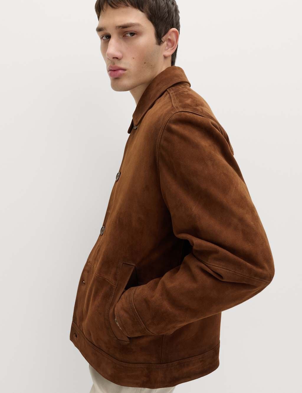 Marks & Spencer M&S Brown Suede Chore Jacket