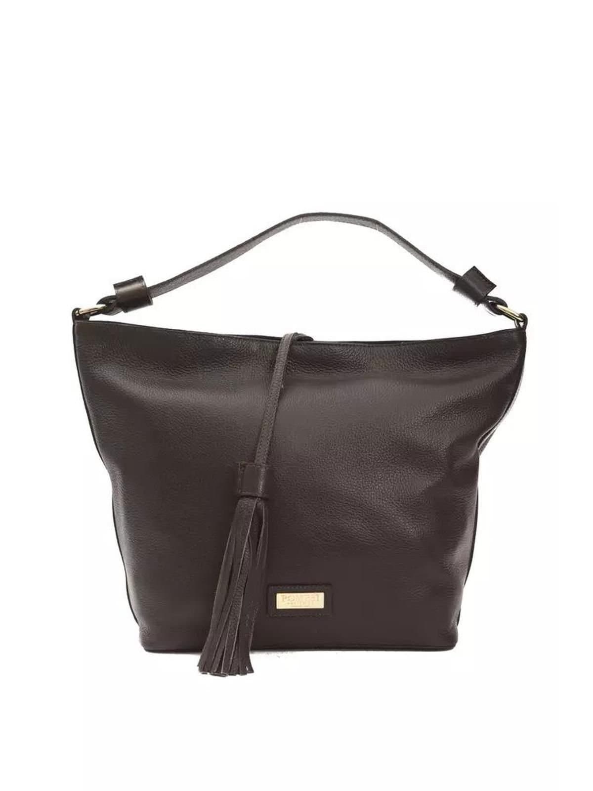 Pompei Donatella Pompei Donatella Brown Leather Shoulder Bag