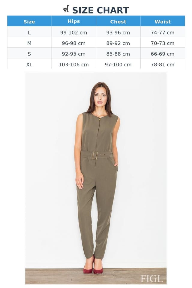Love Lace Love Lace Women's Sleeveless overalls zipper waist buckle in Green - 2