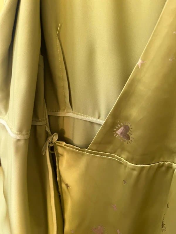 Never Fully Dressed Never Fully Dressed, green, satin finish, wrap dress NWT