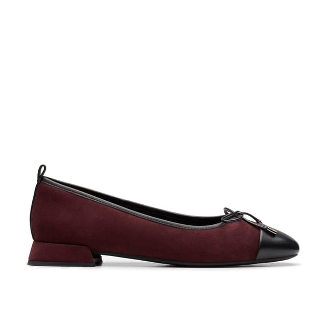 Clarks Clarks Women's Ubree 15 Poppy Merlot Combination Court Shoes, Slip Ons, Ballet Pumps in Red - 2