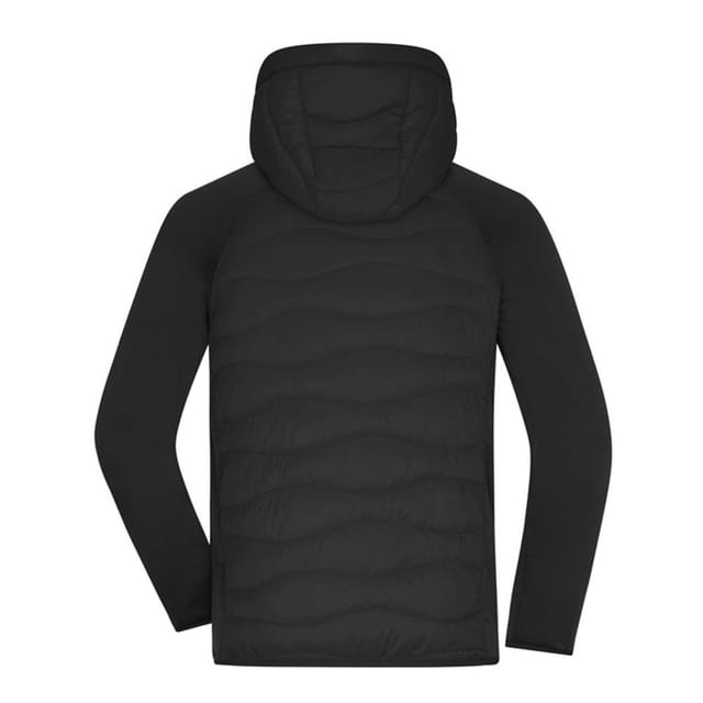 James and Nicholson James and Nicholson Men's Quilted Hybrid Jacket in Black - 2