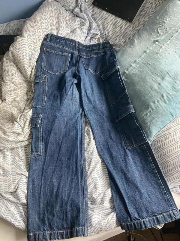 New Look New Look Dark Blue Cargo Jeans