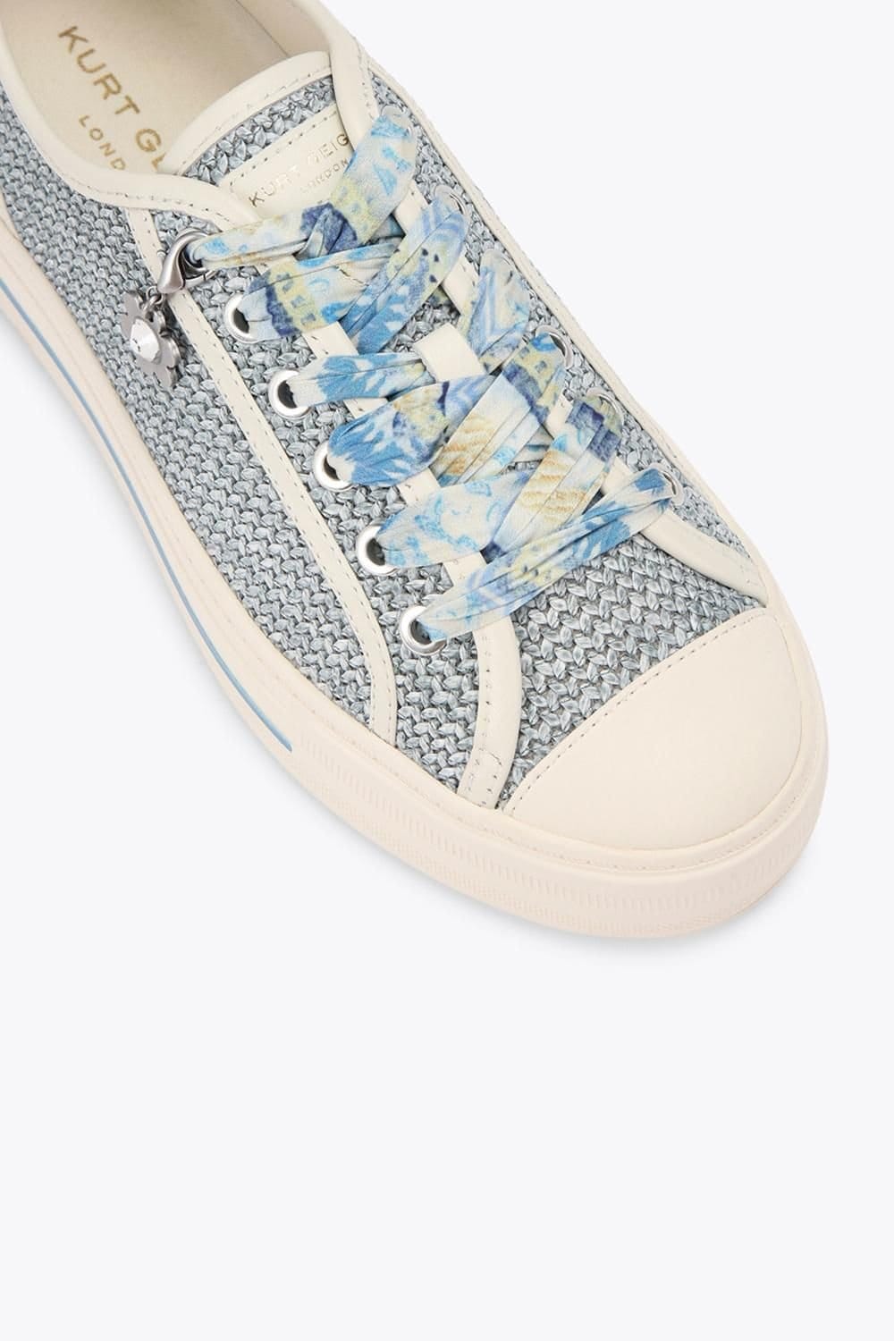 Kurt Geiger London Kurt Geiger London Women's 'Lace Up Sneaker' Fabric Trainers in Blue - 4