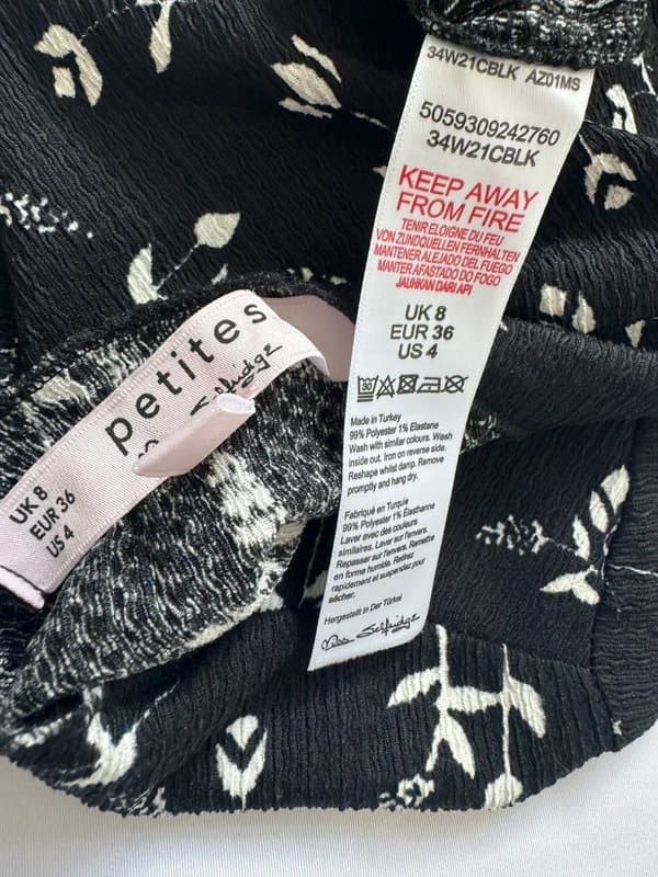 Miss Selfridge Petite black floral print crop top from Miss Selfridge