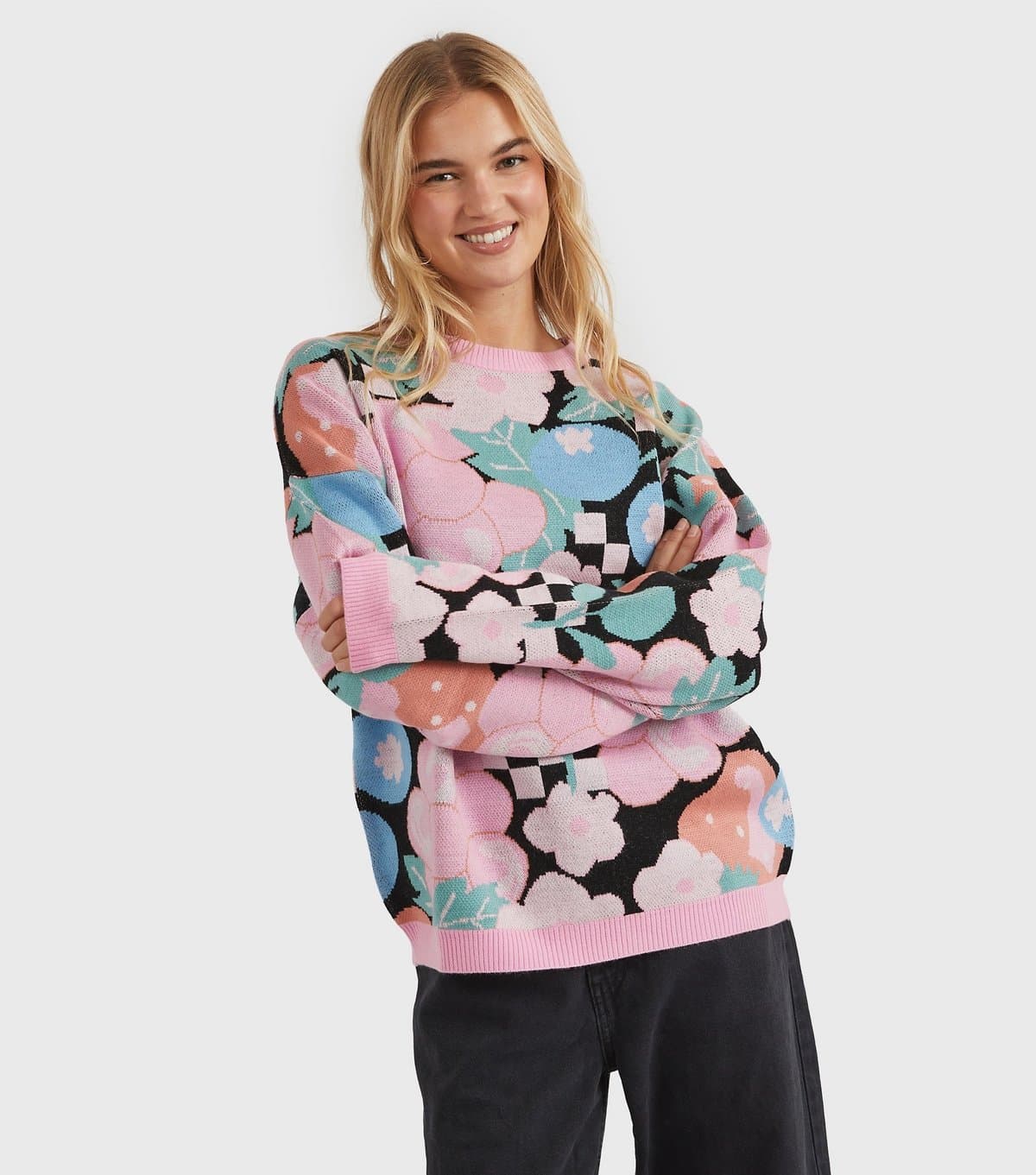 Skinnydip Women's Pink Fruit Patterned Jumper Skinnydip New Look