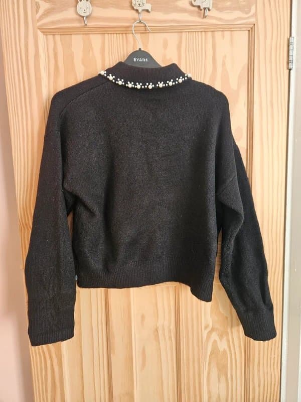 New Look New look black beaded collar jumper size L