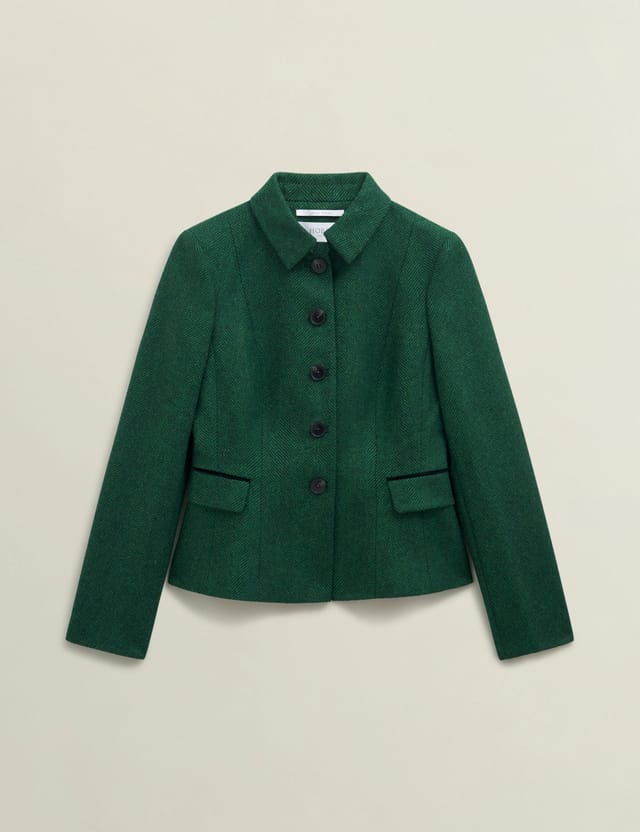 Hobbs London Hobbs London Women's Daniella Jacket in Bottle Green - 2