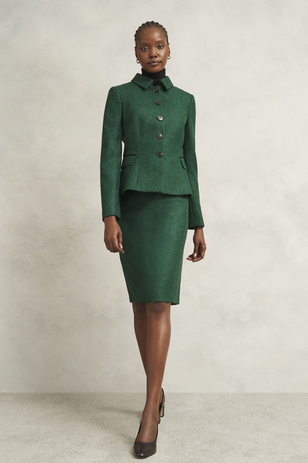 Hobbs London Hobbs London Women's Daniella Jacket in Bottle Green - 3