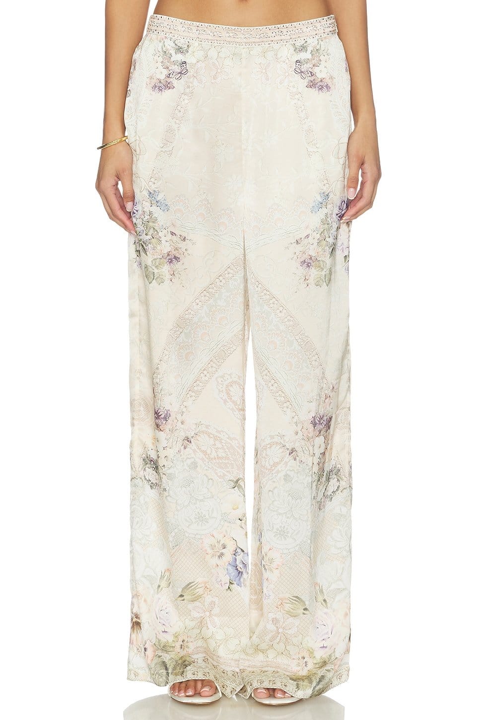 Revolve Laced With Love Floral Print Wide Leg Pant