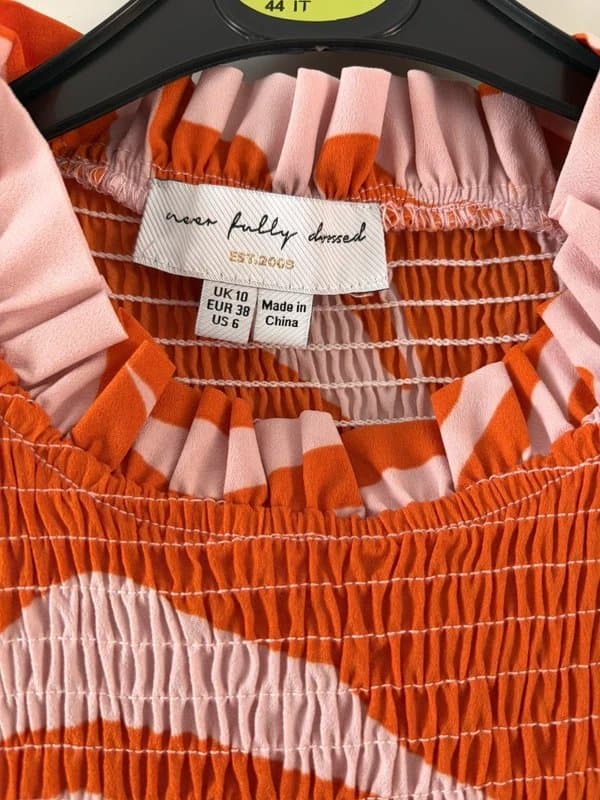 Never Fully Dressed Never Fully Dressed orange and pink maxi dress. UK10.