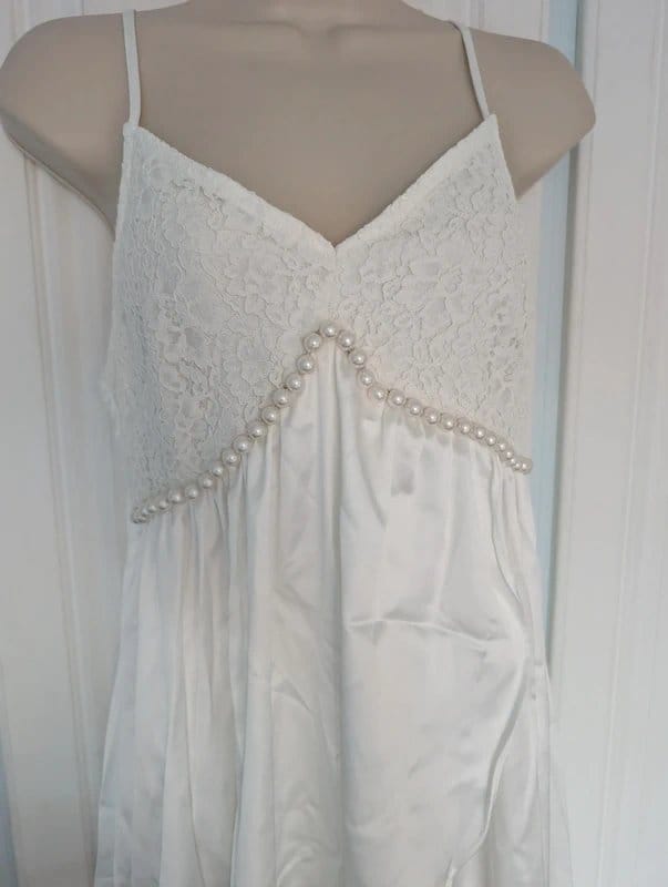 ASOS Bridal Waterfall Cami Dress in White Size 8