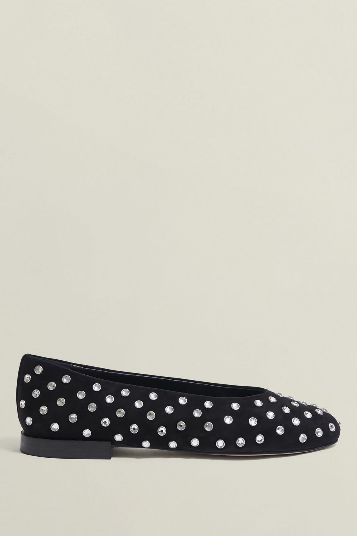 Hobbs London Hobbs London Women's Gayle Round Toe Shape Flat Shoe in Black