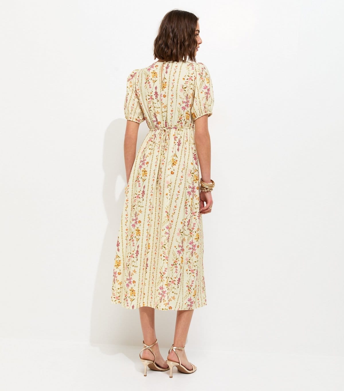 New Look Women's Cream Ditsy Carol Midi New Look - 4