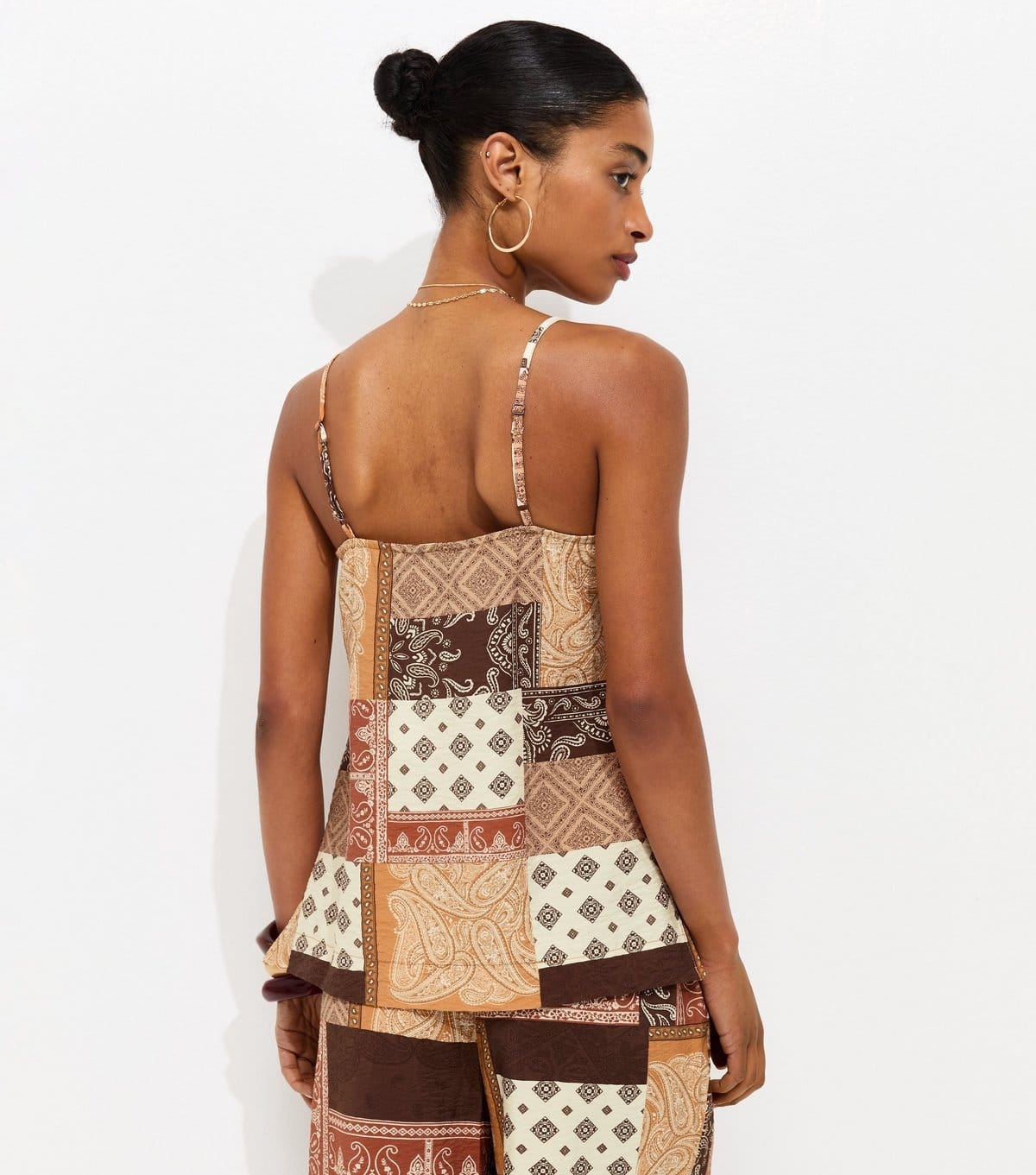 New Look Women's Orange Paisley Patchwork Cami Top New Look - 4