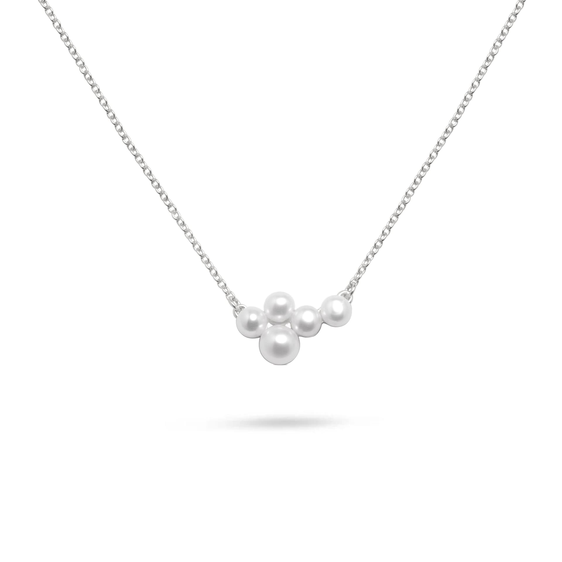 Gold Trip Gold Trip Women's Pearl Cluster Necklace in Silver