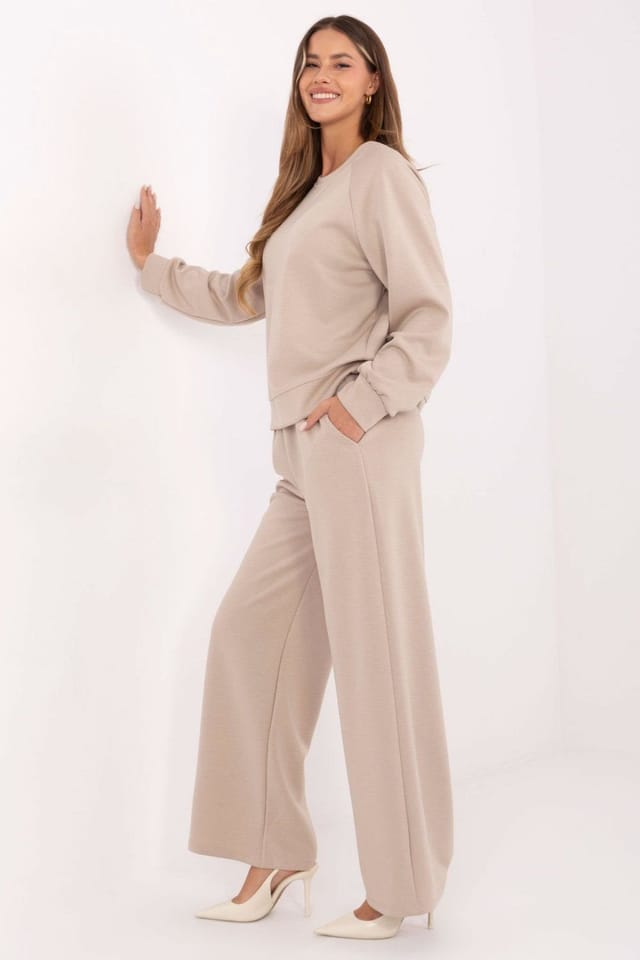 Love Lace Love Lace Women's Buttery Soft Loungewear Tracksuit Set in Beige - 2