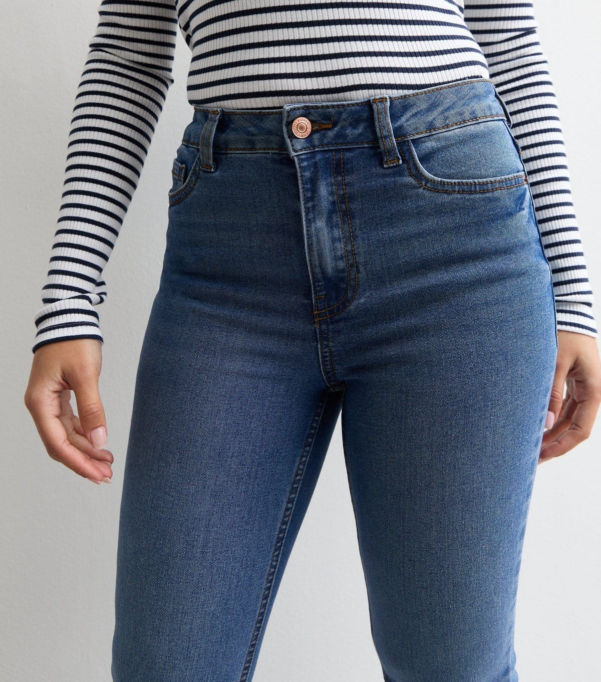 New Look Women's Petite Blue Waist Enhance Quinn Bootcut Jeans New Look - 4