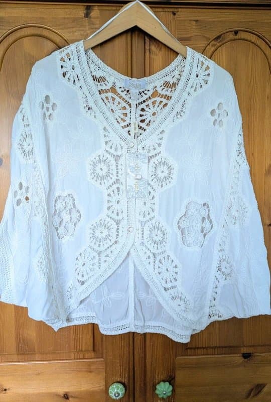 Stella Morgan Stella Morgan Cream Cotton Jacket/ Bolero
