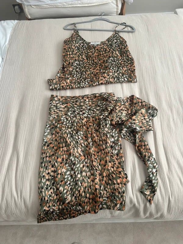 Never Fully Dressed Never fully dressed cami and wrap skirt set S