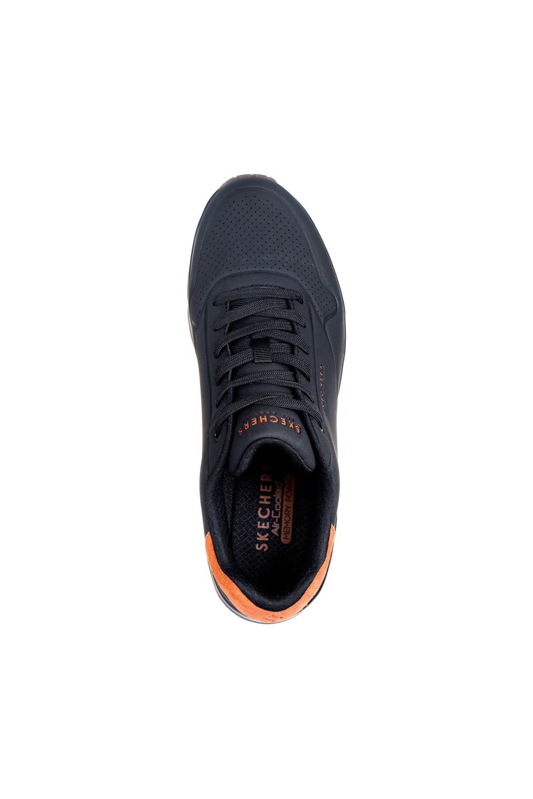 Skechers Skechers Men's Uno Deboss Durabuck Lace-Up Trainers Black - 4
