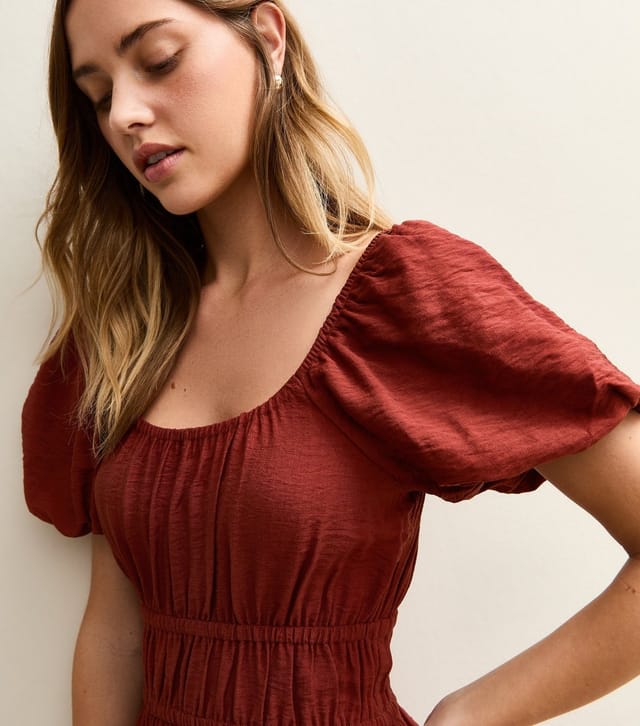 New Look Women's Dark Red Milkmaid Midi Dress New Look - 2