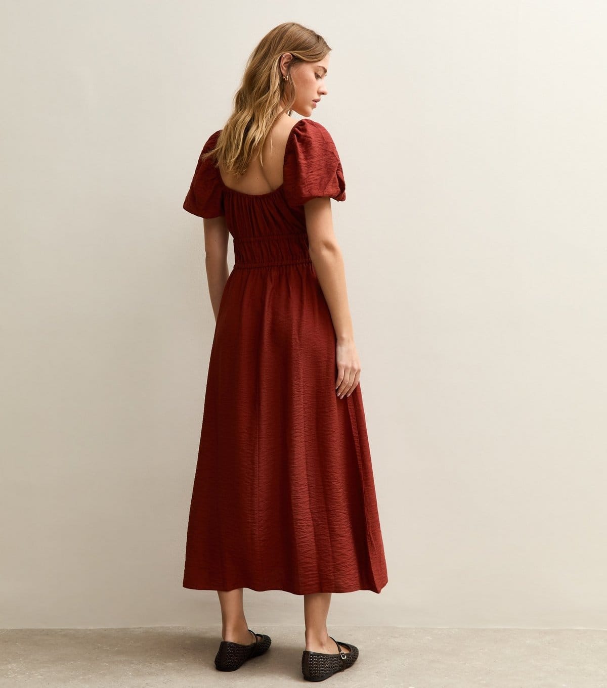 New Look Women's Dark Red Milkmaid Midi Dress New Look - 4