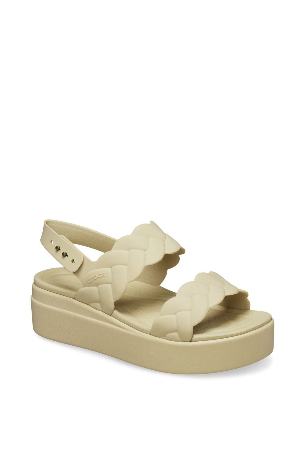 Crocs Crocs Women's Brooklyn Woven Low Wedge in Ivory - 4