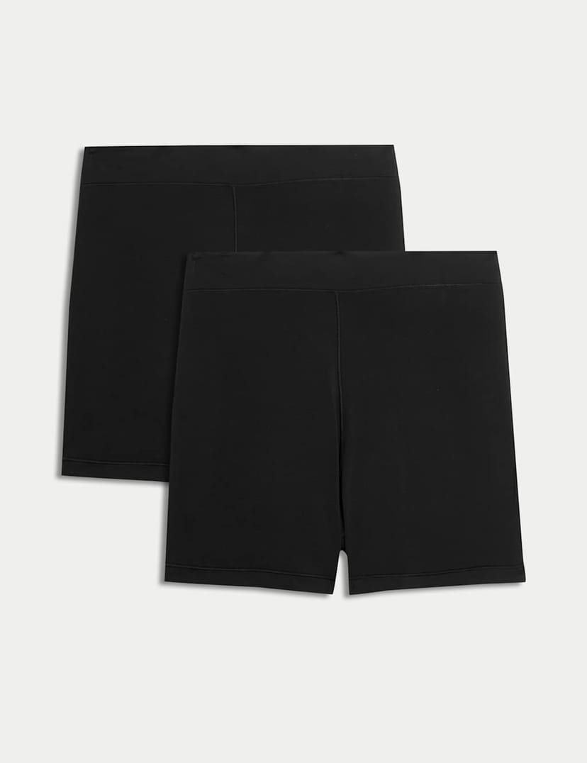 Marks & Spencer M&S 2 Pack Modal Rich Knicker Sleep Shorts Black - 1