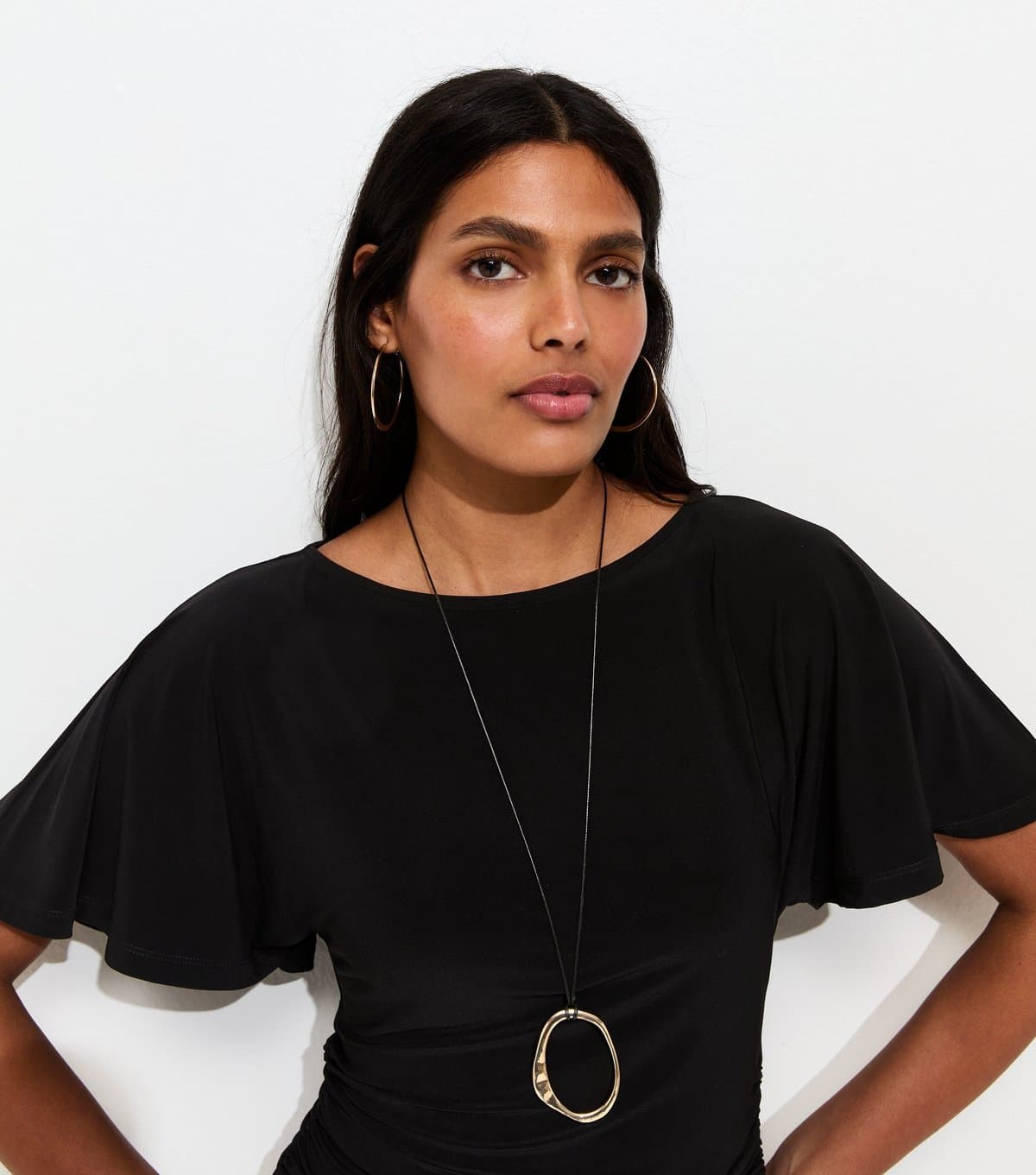 New Look Women's Black Batwing Sleeve Corset Top New Look