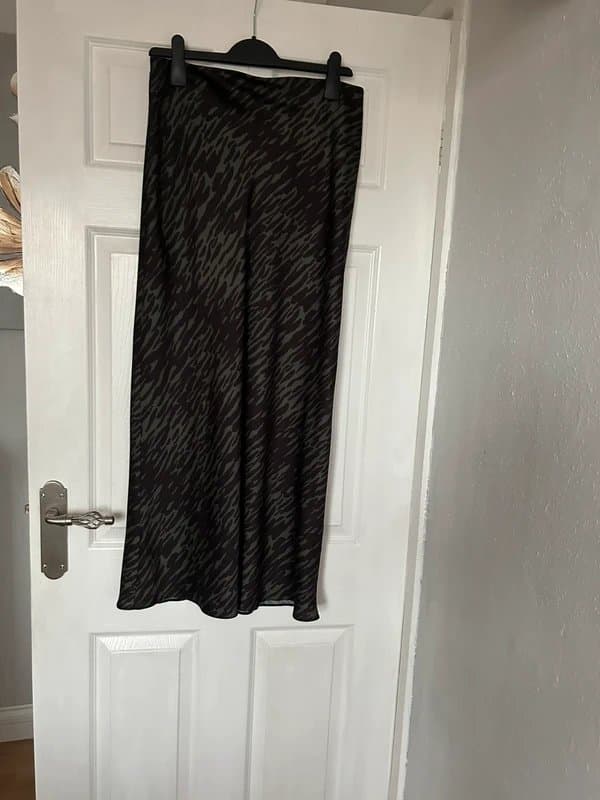 New Look New Look long satin  feel skirt.
