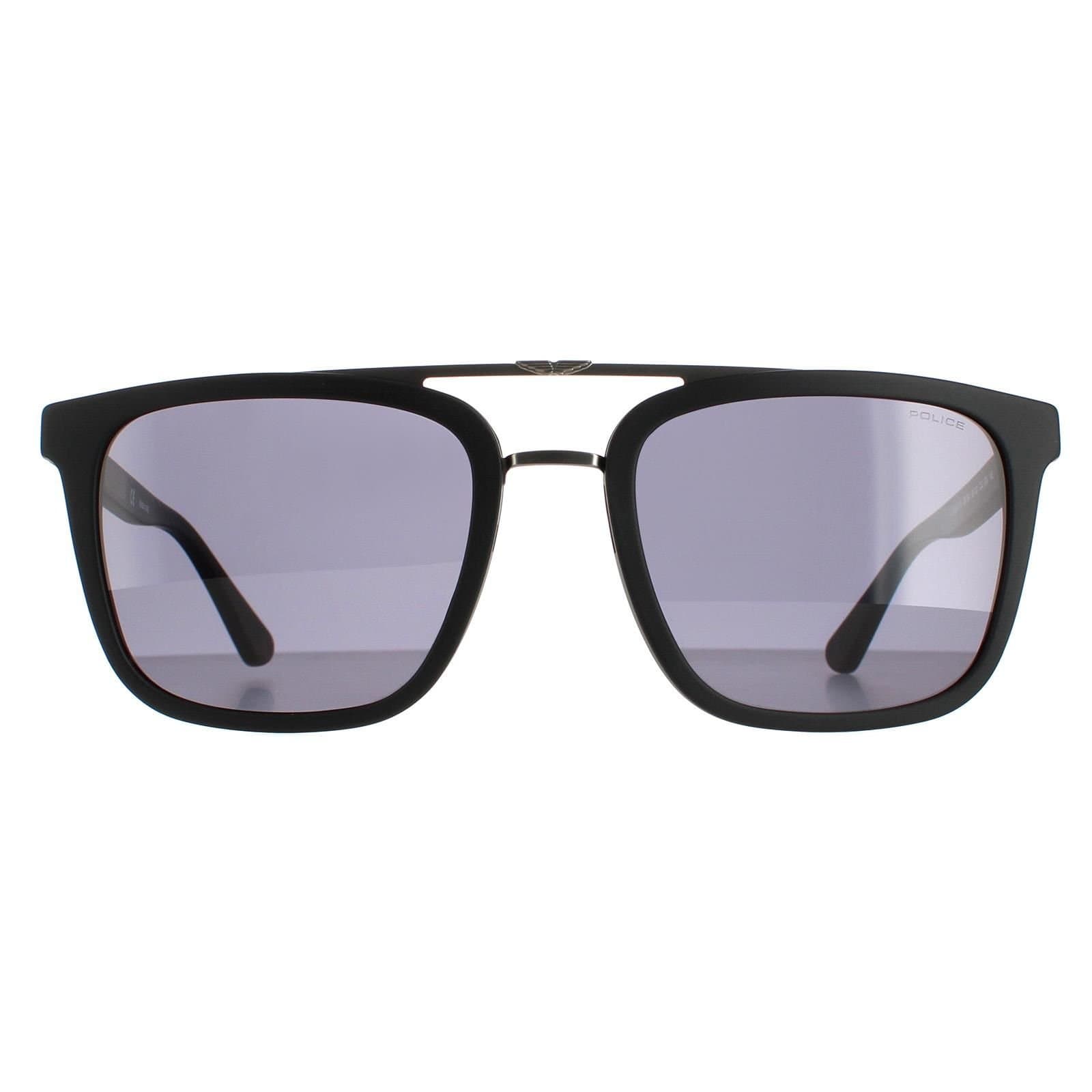 Police Police Men's Square Matte Black Grey SPLB41 Origins 35
