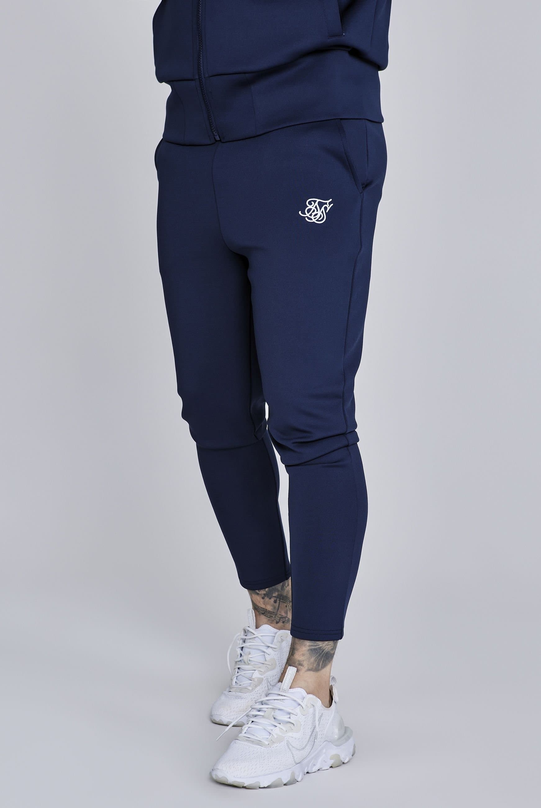 SikSilk SikSilk Men's Essentials Poly Joggers in Navy