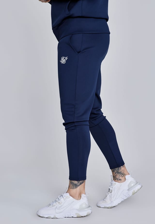 SikSilk SikSilk Men's Essentials Poly Joggers in Navy - 2